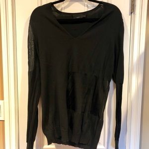 ASOS black men’s shirt with sheer panels